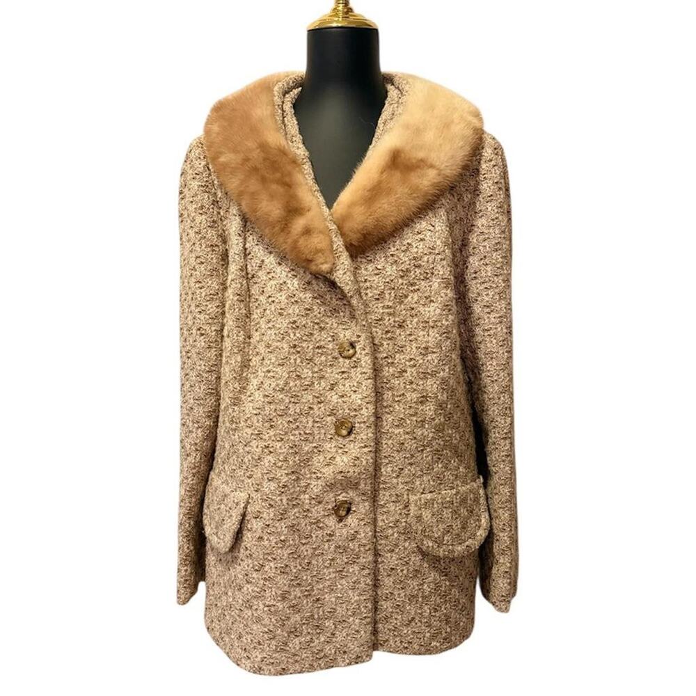 Vintage Fur winter coat Jacket, Jacob Crowley, size S